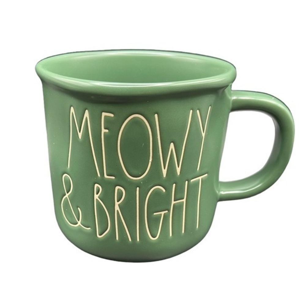 2/$18 Rae Dunn MEOWY & BRIGHT Ceramic Mug NEW
